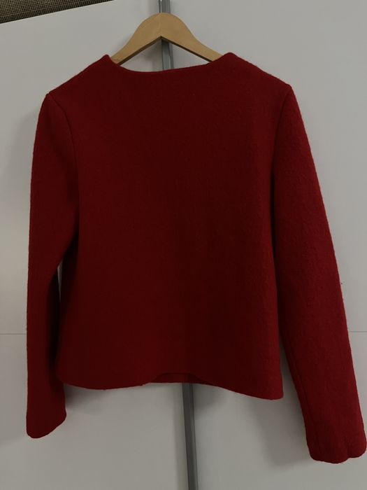 Жакет красный , размер S , 100% шерсть