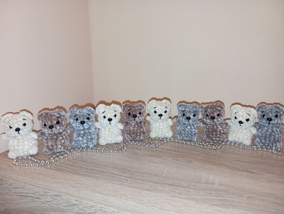 Brelok miś na szydełku amigurumi handmade