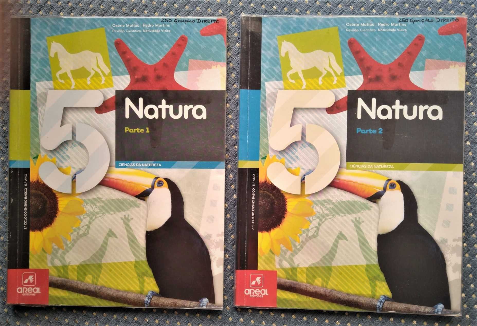 "Natura 5 Ciências da Natureza 5º Ano" Manual: Partes 1 & 2 - Ótimos!