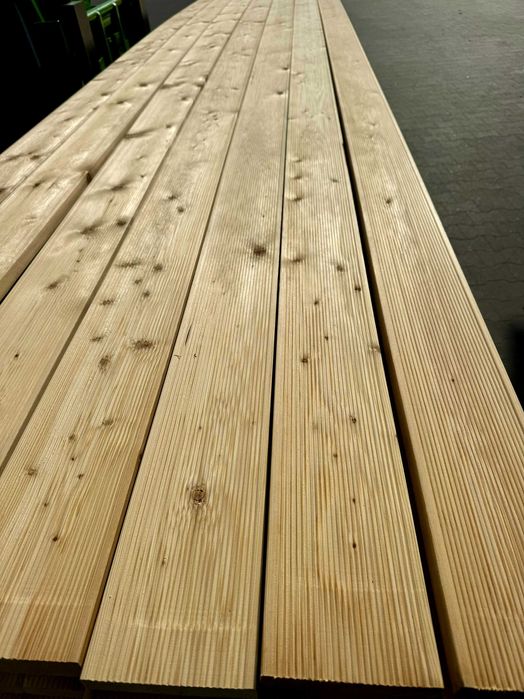 PROMOCJA Deska tarasowa modrzew syberyjski 28x146 Gładka/Ryflowana