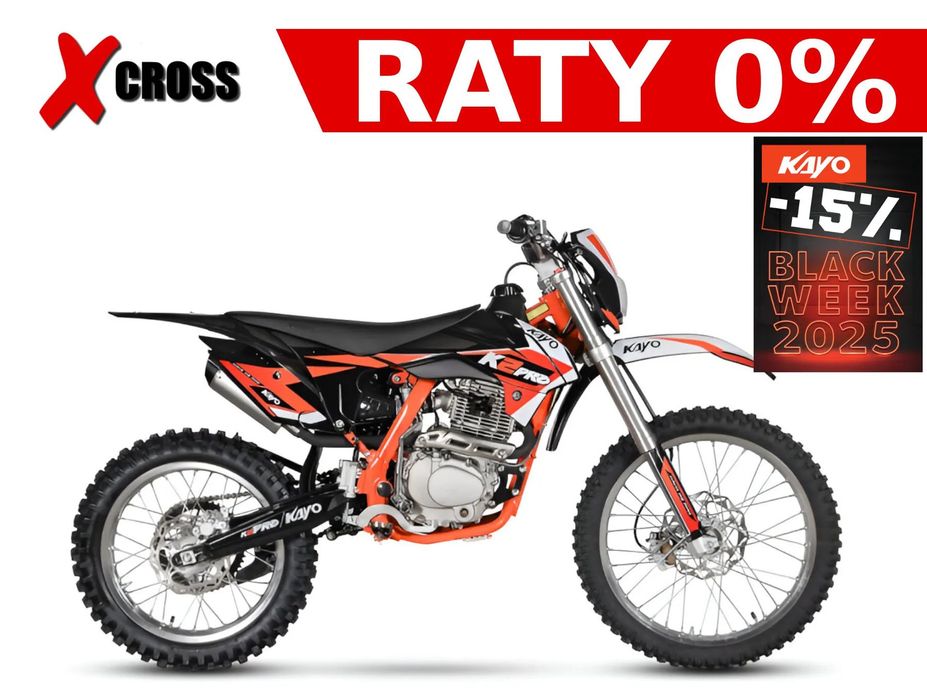 KAYO K2 Pro Enduro 250cc 21/18" Cross K2 250 lampa LED Raty Dostawa