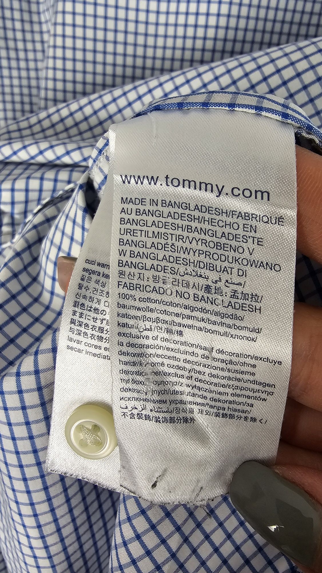 Koszula męska w kratę r M Tommy Hilfiger