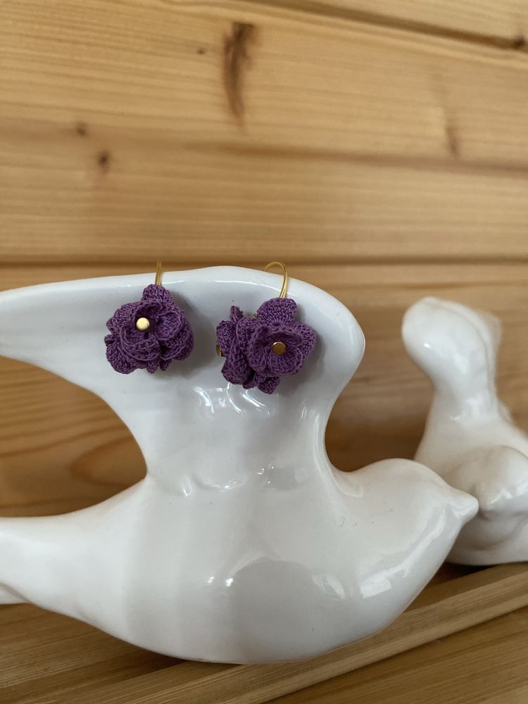 Unikatowa biżuteria, handmade , srebro, szydełko