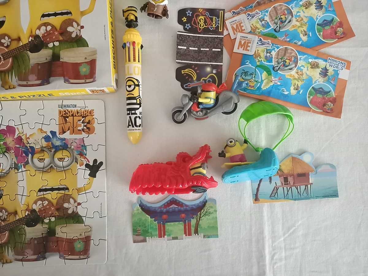 Minionki Zestaw Figurek, Puzzle, Długopis