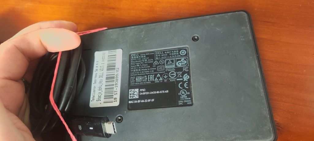 Stacja dokująca na USB-C Dell WD15 (K17A