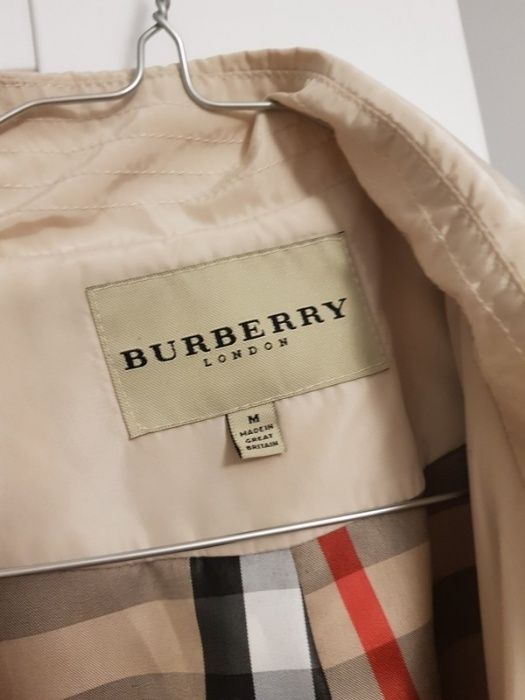 Beżowy płaszcz/trencz od Burberry London - jak nowy