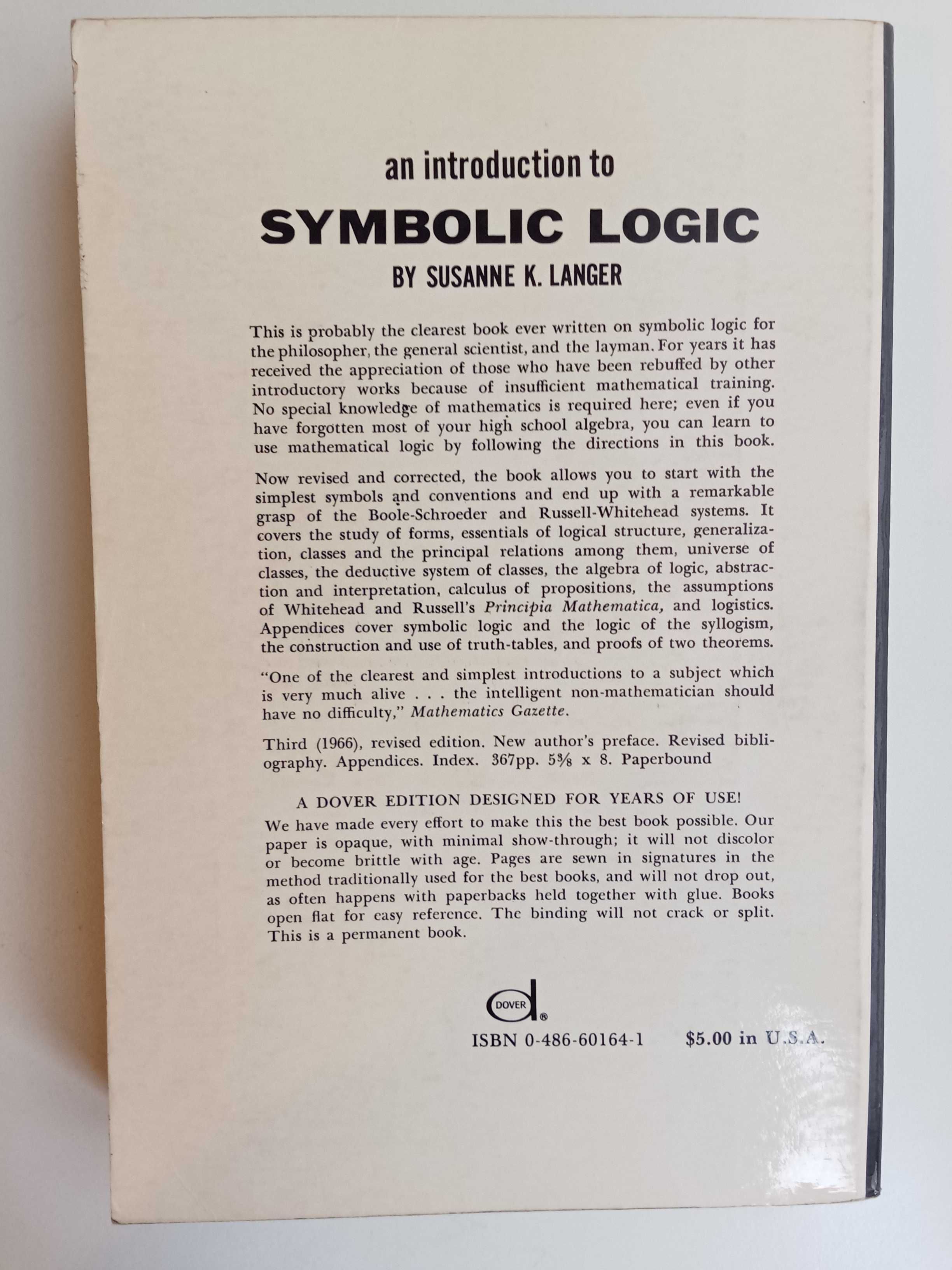 Susanne K. Langer - An introduction to Symbolic Logic
