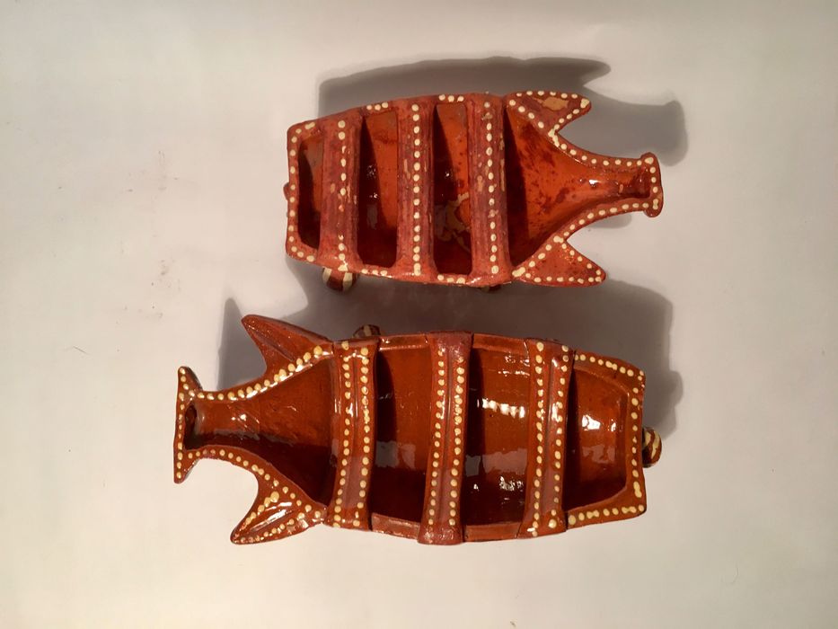 2 ASSADORES de CHOURIÇO - antigos - 24 e 19 cm/s