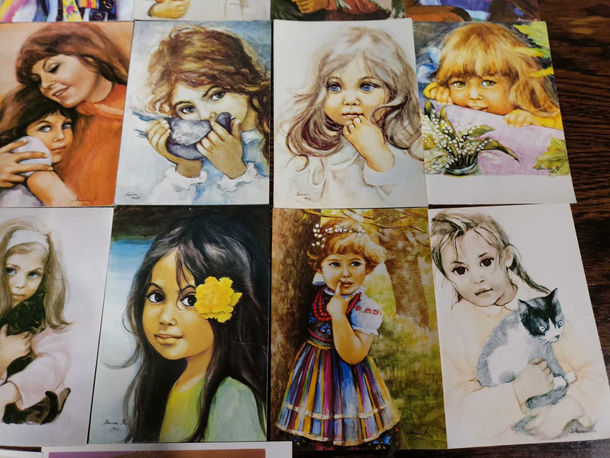 Pocztówki z malarstwem Danuta Muszyńska -Zamorska seria Dzieci Świata