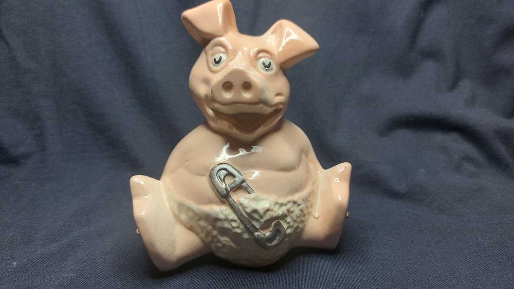 Винтажная керамическая копилка малыш Вуди.