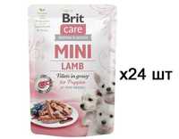 Brit Care Mini pouch в соусі для собак для цуценят 24шт*85г(ягня)