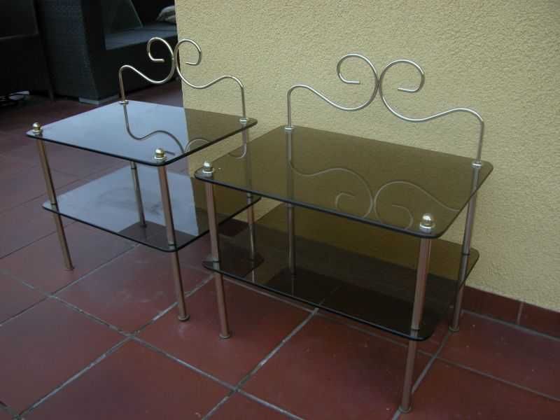 szafki nocne ze szkłem