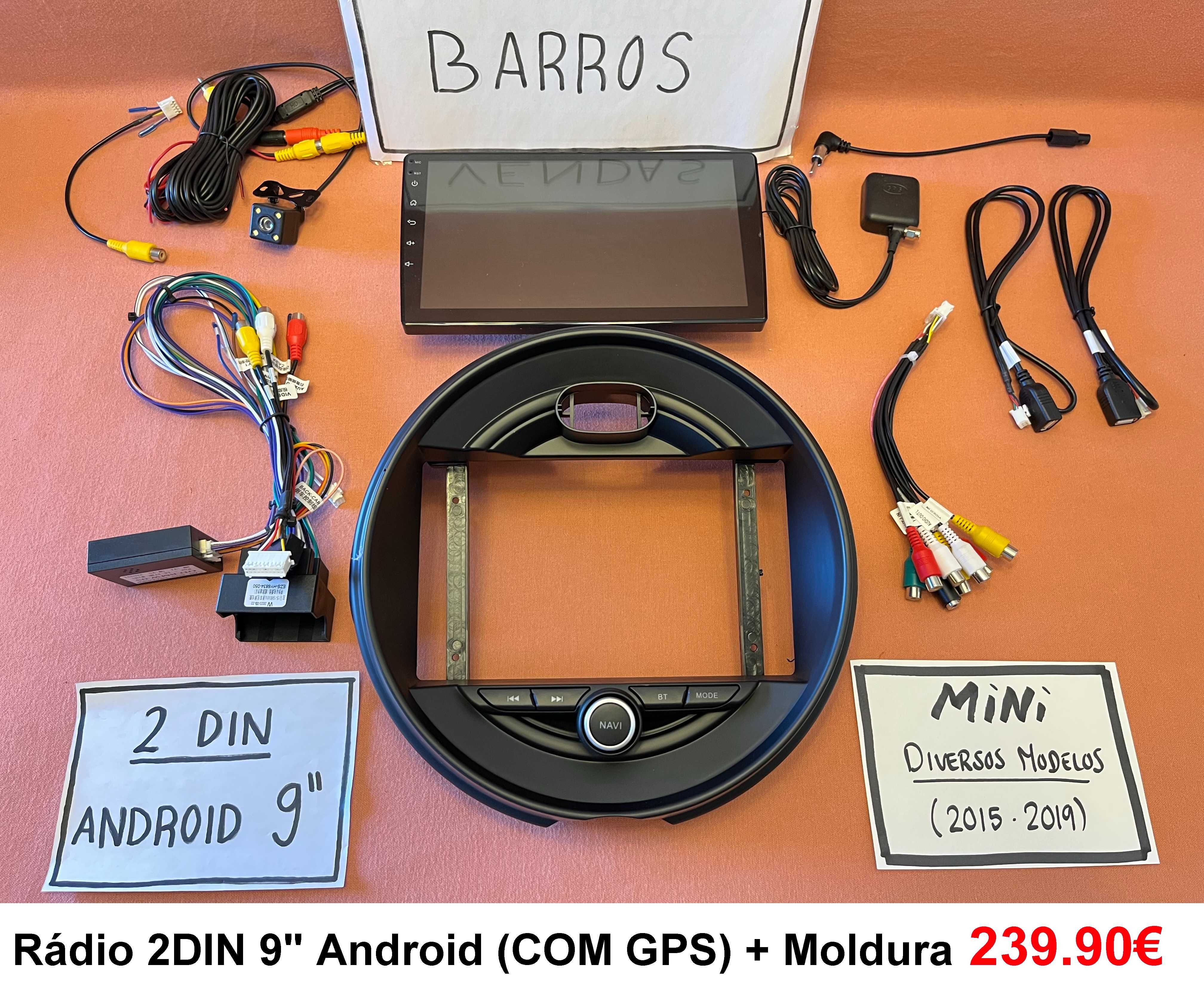 (NOVO) Rádio 2DIN 9" • MINI Cooper • (2006 a 2019) • Android [4+32GB]