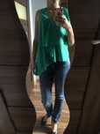 Koszulka bluzka elegancka zielona efektowna hm h&m xs