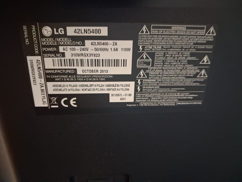 Telewizor LG model: 42LN5400