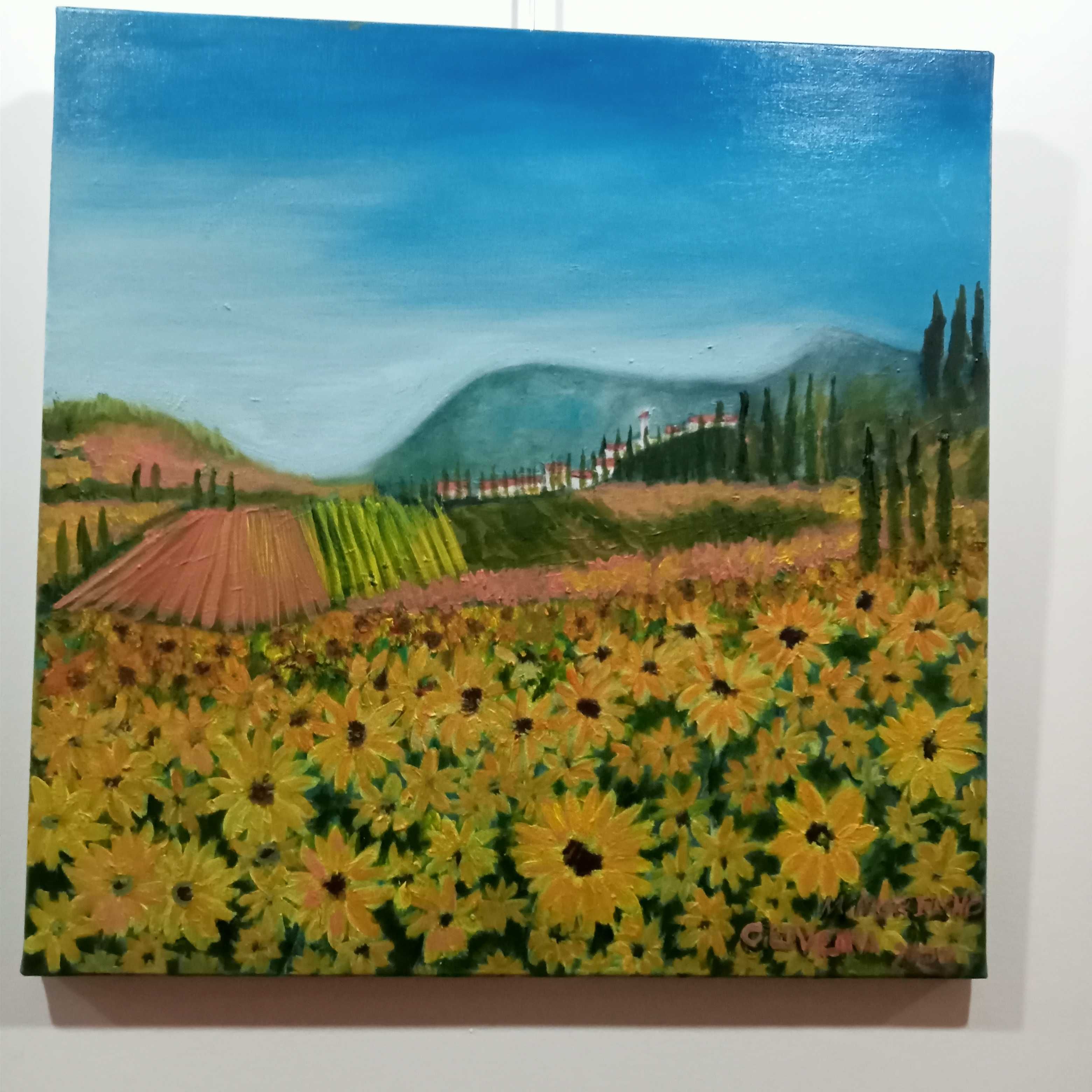 Vendo pintura a óleo (paisagem)