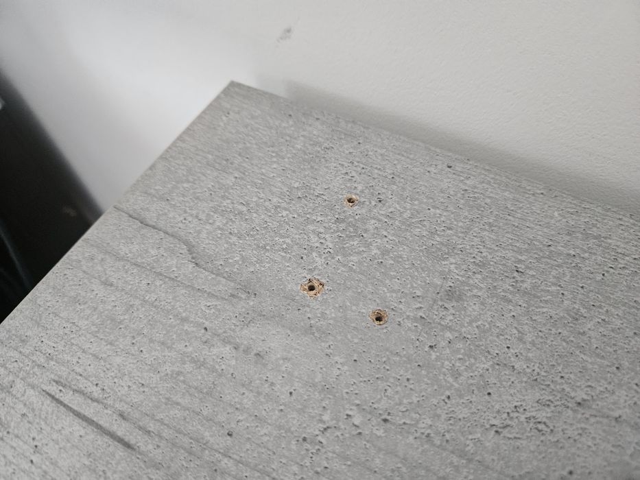 Biurko 120x54cm szaro biale