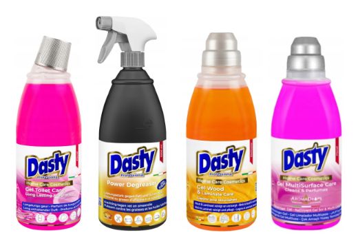 Dasty Zestaw - odtłuszczacz, płyn do podłóg, żel do wc