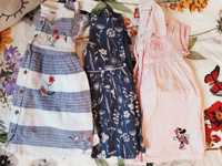 Sukienka x3 ,86,myszka mini,kwiaty,bluzka,krotkie spodenki,zestaw,h&m