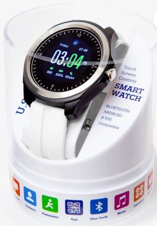 Смарт годинник uspa white round rubber strap smart watch