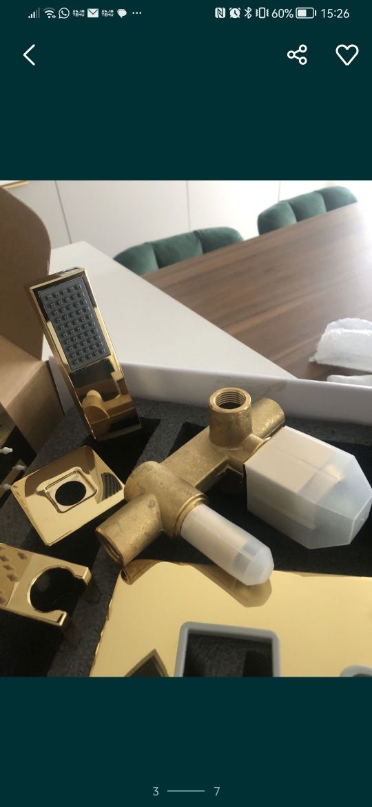 Chuveiro duche dourado
