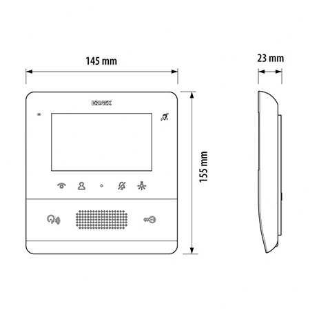 Monitor Elvox 4.3 branco 7559