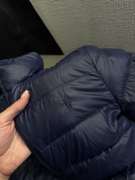 Пуховик Ralph lauren куртка коротка жіноча синя поло ральф оригінал