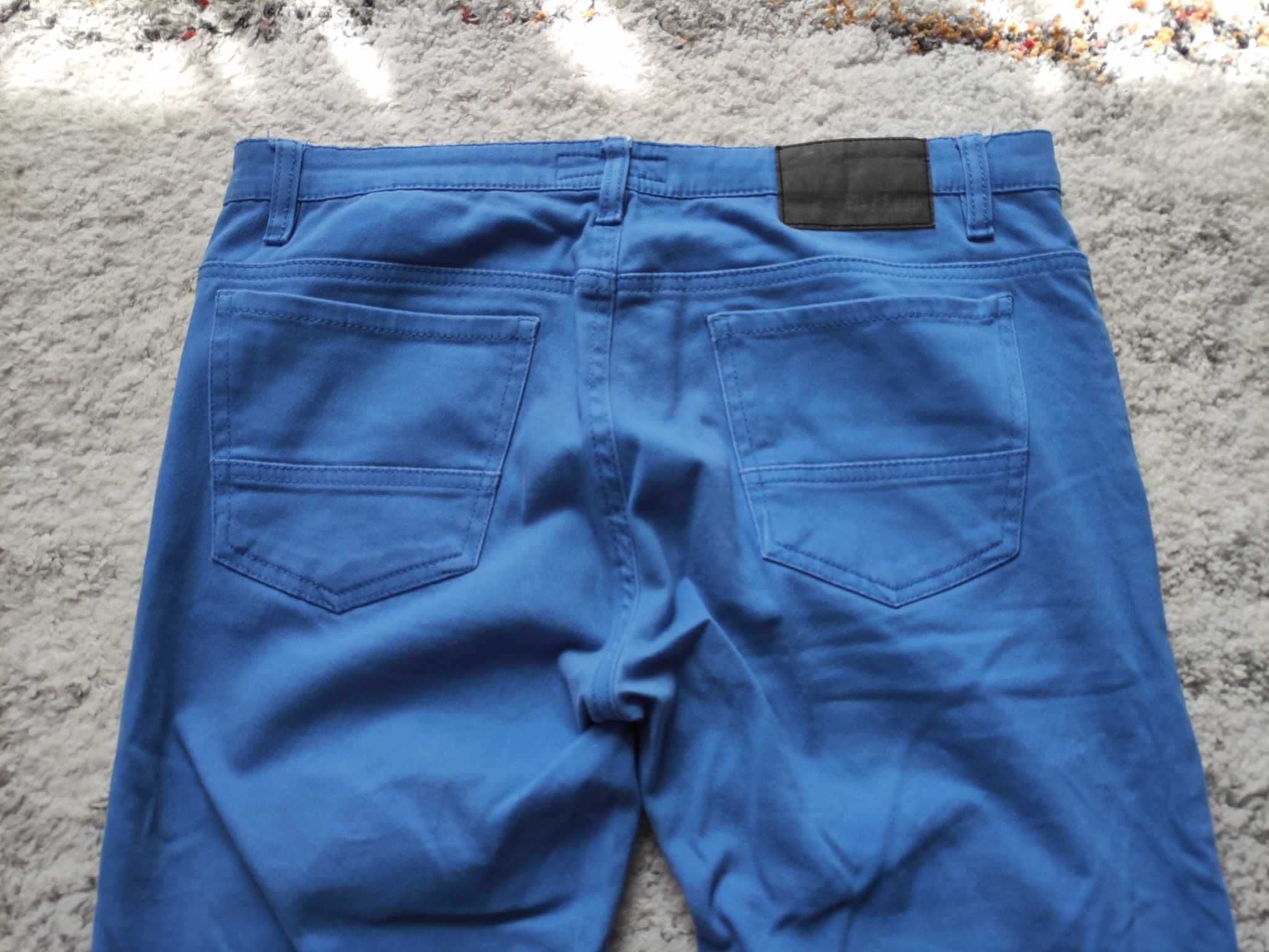 Spodnie męskie niebieskie spodnie klasyczne