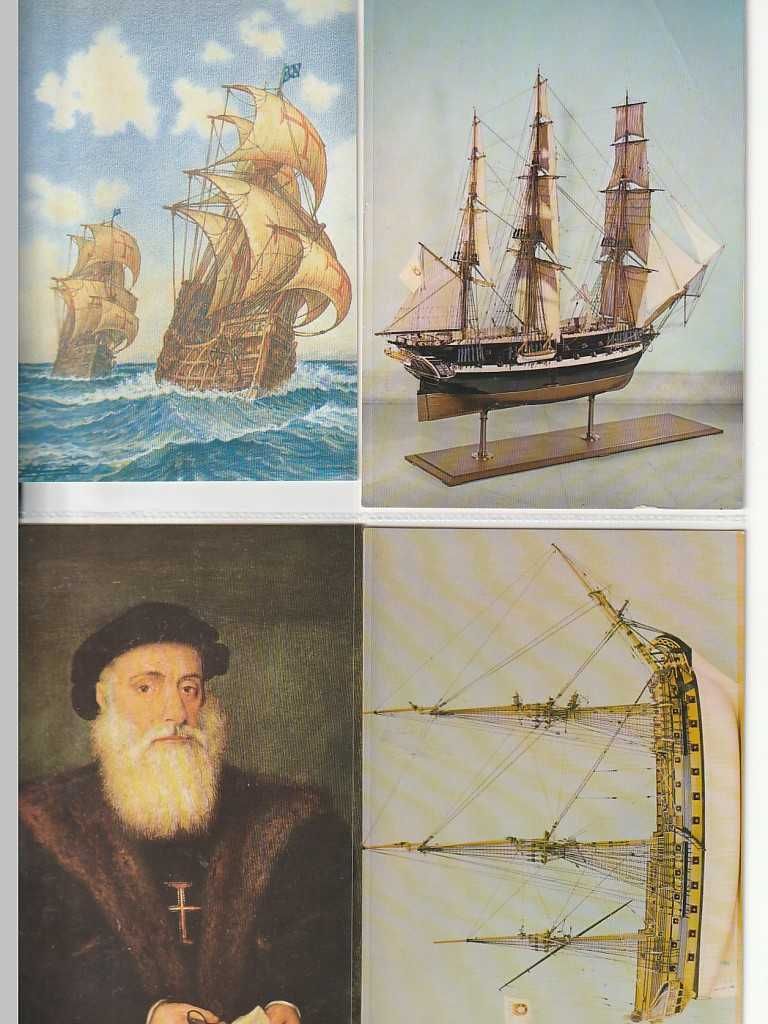Coleção de 20 postais de temática naval diversificados