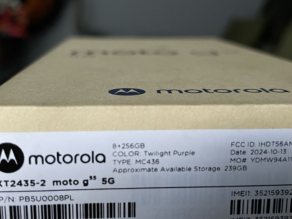 Fabrycznie Nowa Motorola Moto G55 5G XT2435 Pink/8/256GB!