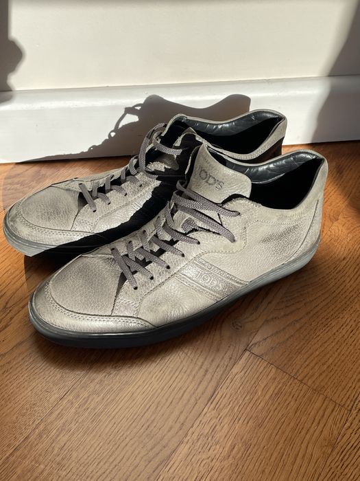 Чоловічі шкіряні високі кеди TODS сірого кольору 43 розмір (Italy)