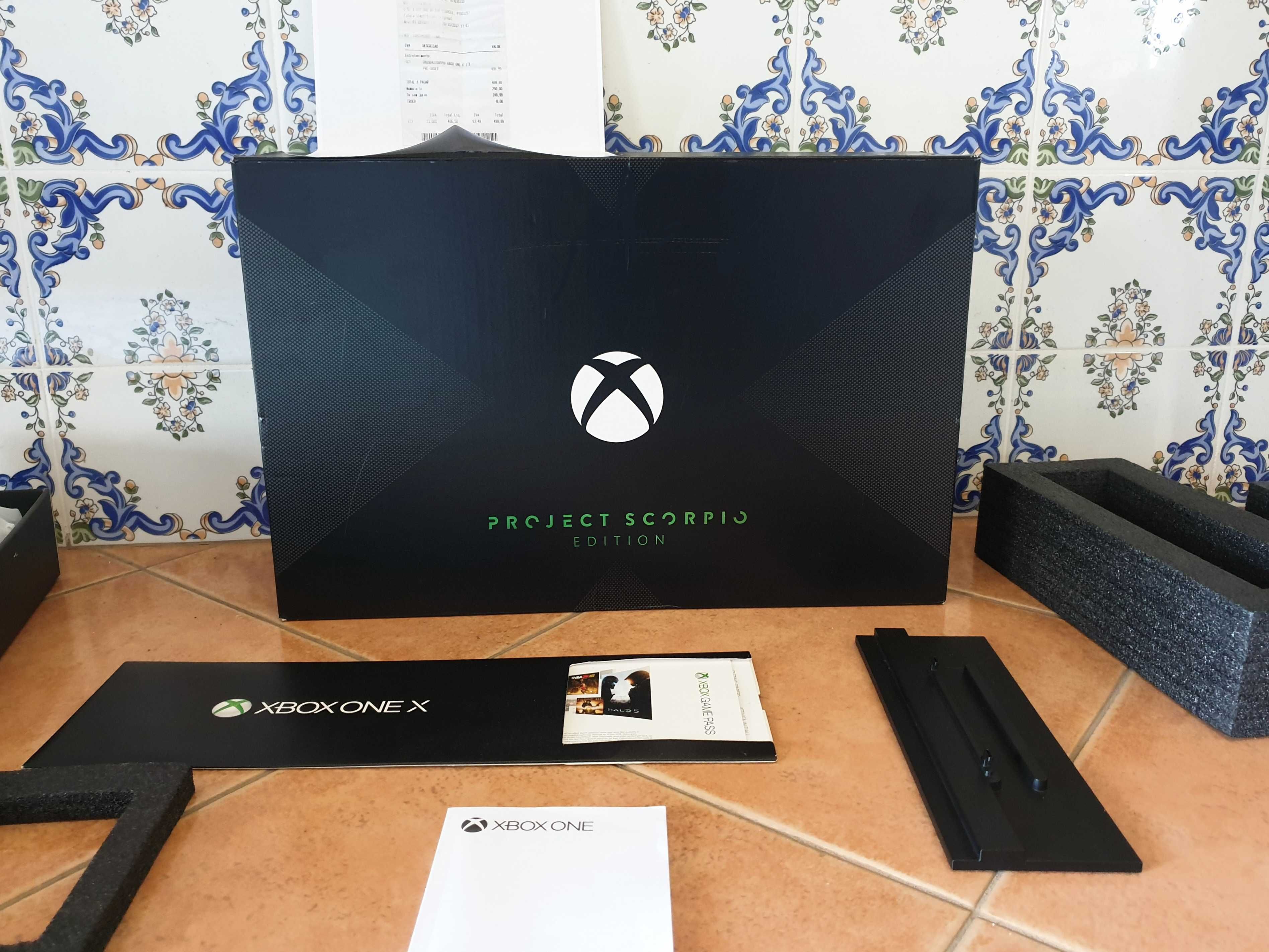 Xbox One X Scorpio Edition 1TB 4K hdmi completa como nova