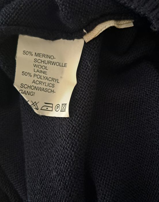 Sweter granatowy z merino XXL