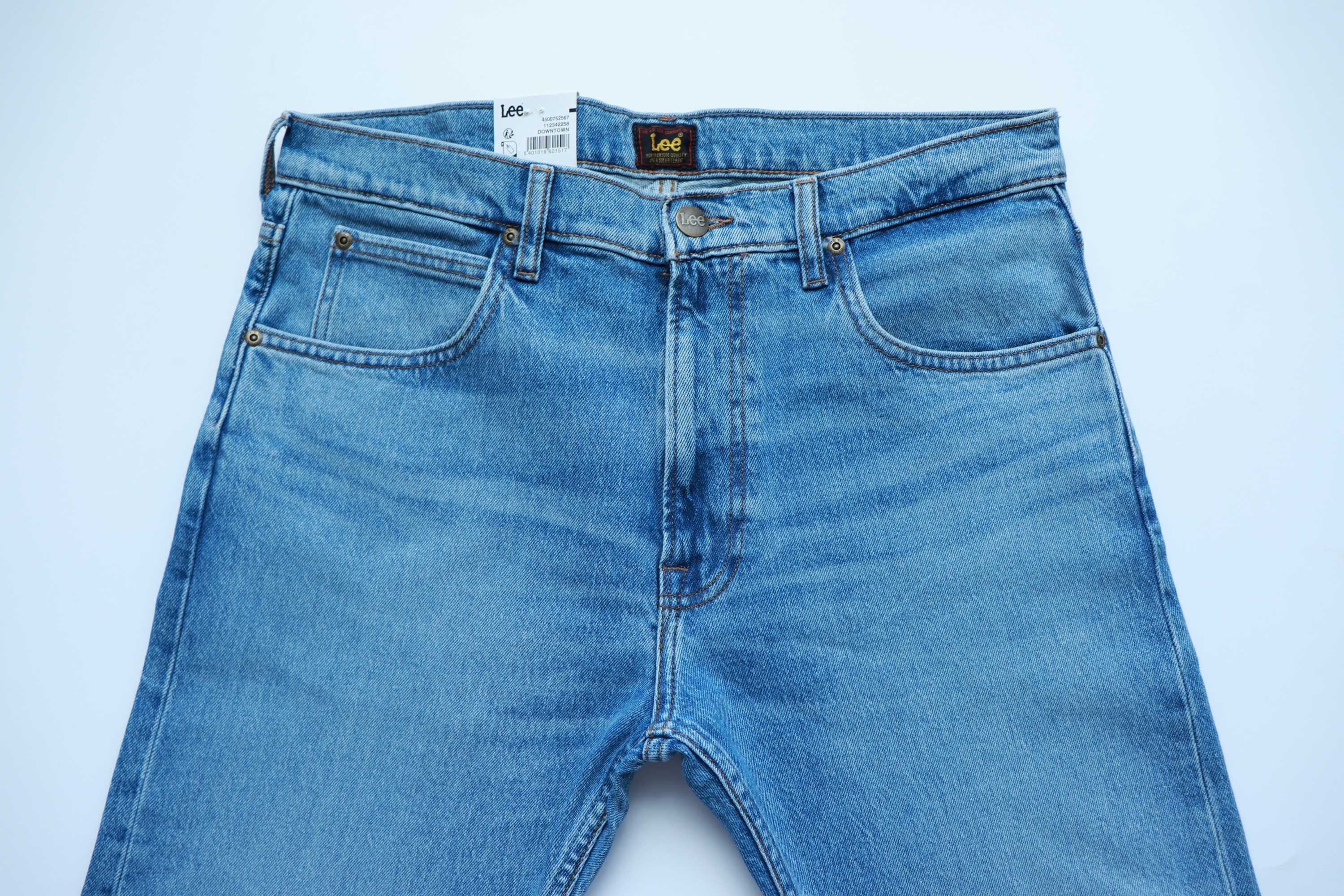 LEE RIDER W34 L30 męskie spodnie jeansy slim straight nowe okazja