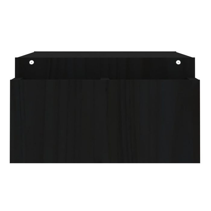Vidaxl Podstawka Na Monitor, Czarna, 100X27,5X15 Cm, Drewno Sosnowe