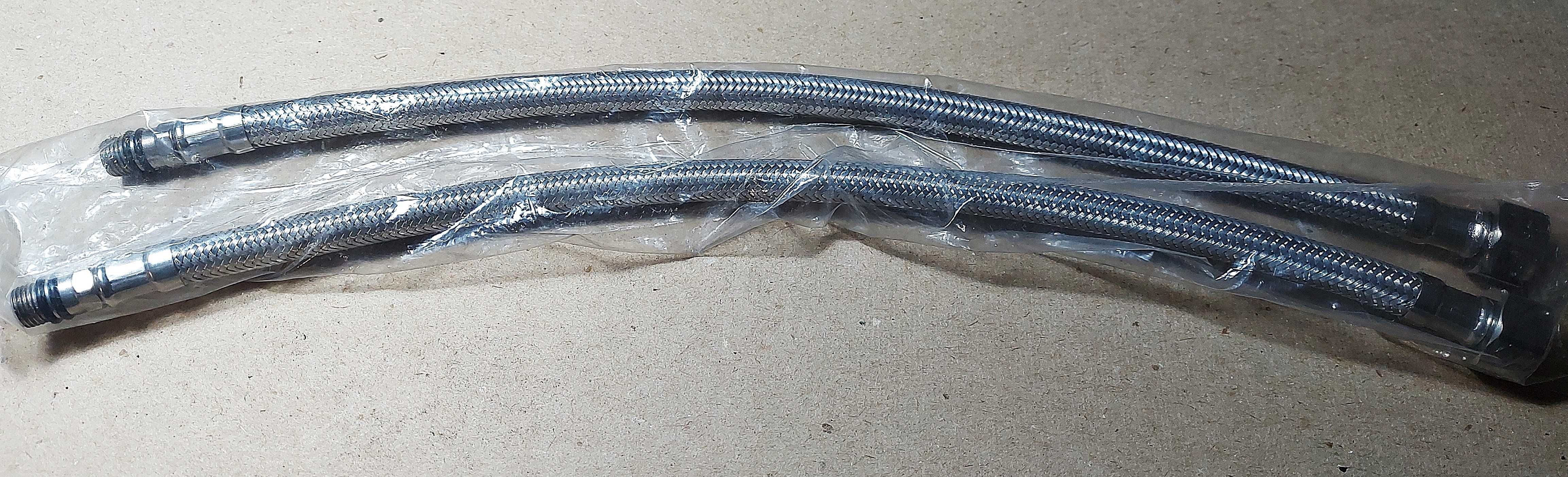 wężyk przyłączeniowy stalowy w oplocie do baterii 40 cm GW1/2"x1/2"GW