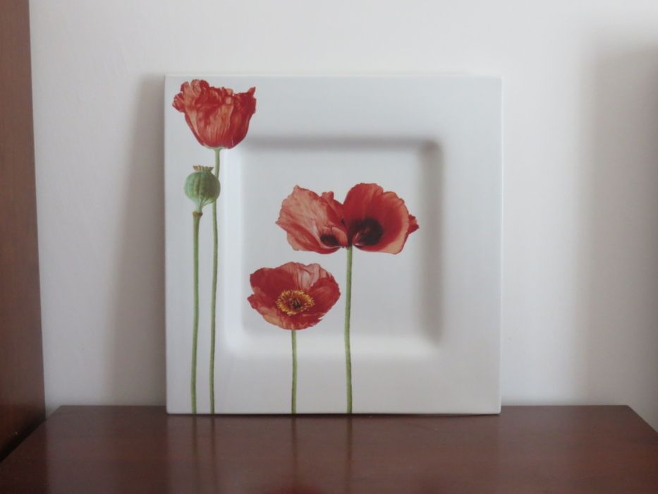 Prato Decorativo Quadrado 37,5 cm