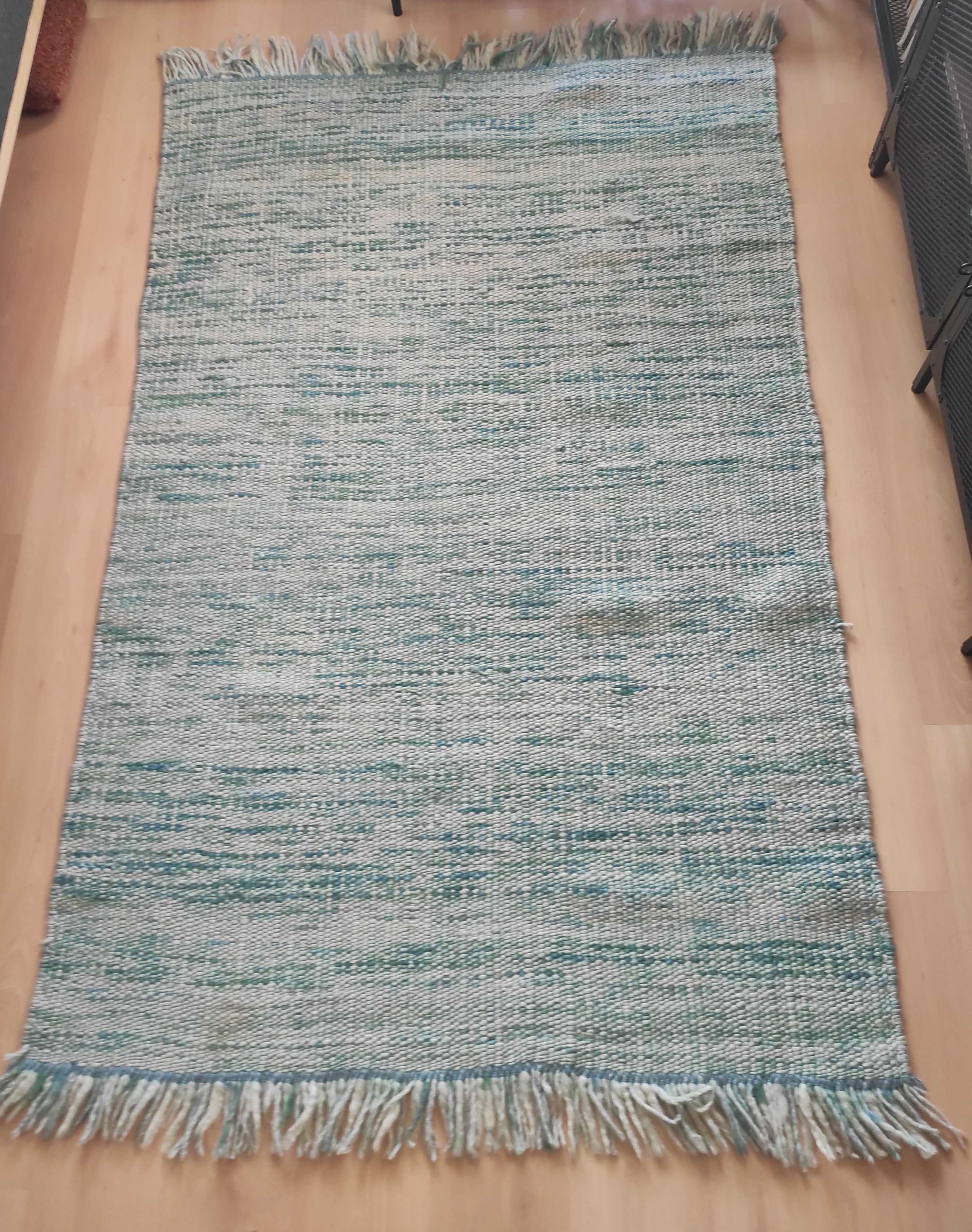 IKEA KOPENHAMN zielony dywan wełniany 133x195 cm