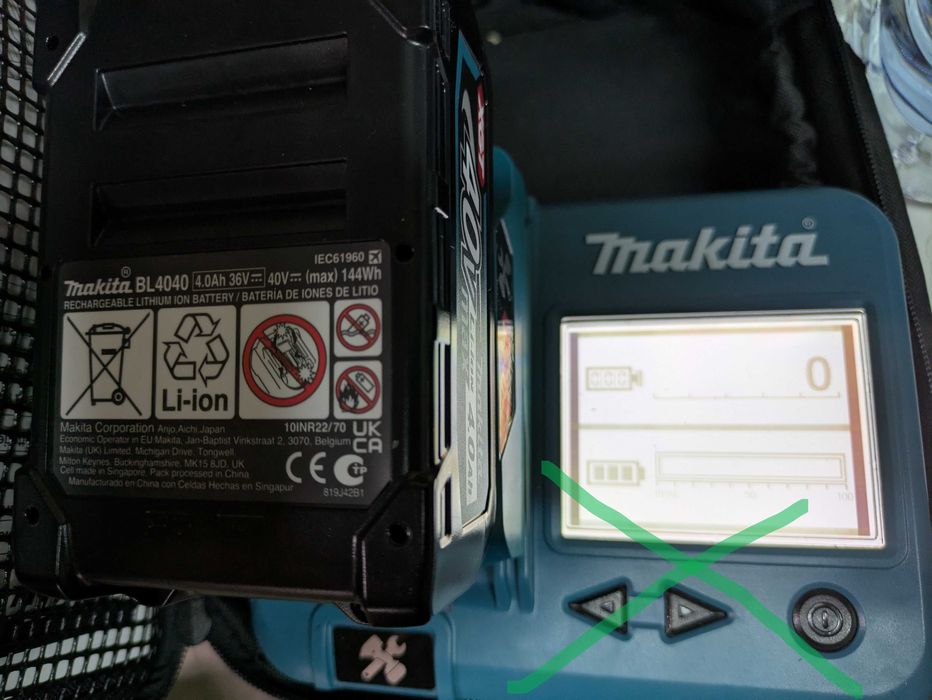 Bateria e Carregador Makita 40V XGT