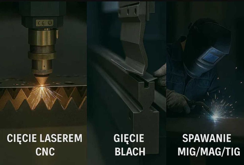 Cięcie laserem CNC • Gięcie blach • Spawanie MIG/MAG/TIG/LASEROWE