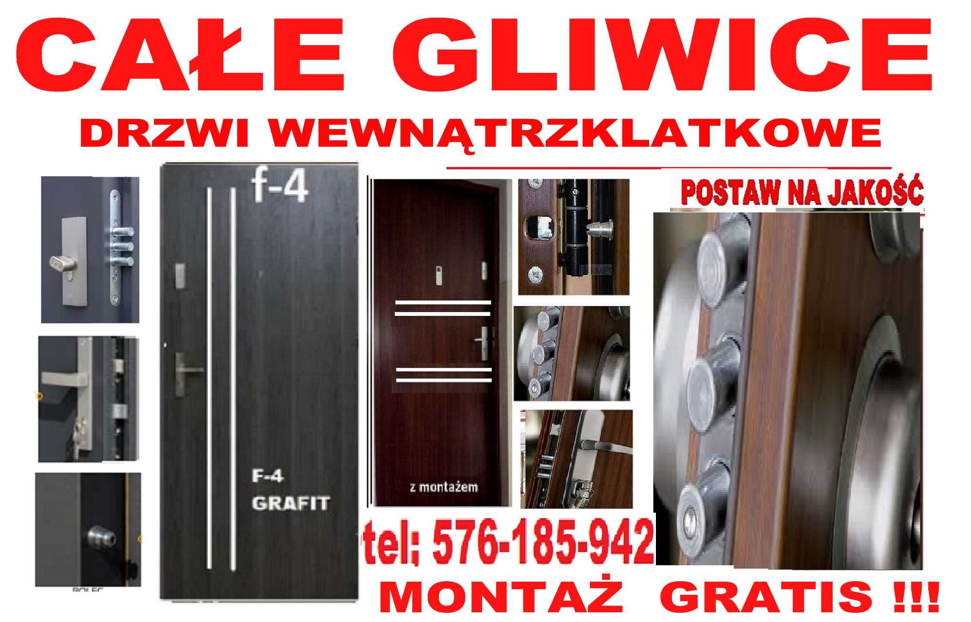 Drzwi ZEWNĘTRZNE wejściowe z montażem WEWNĄTRZKLATKOWE