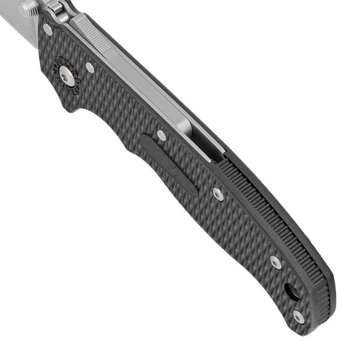 Nóż składany Demko AD20.5 Shark Foot Black Grivory, Stonewashed D2 by