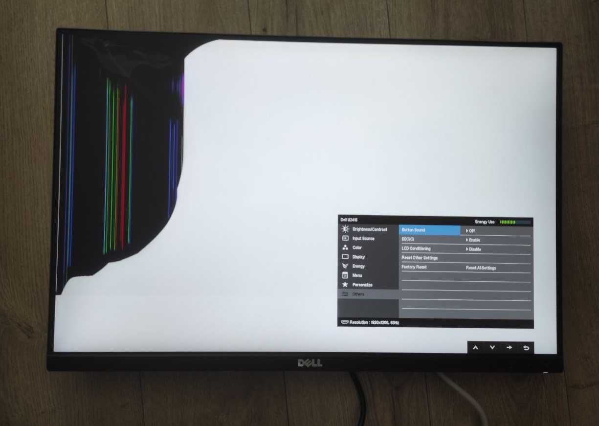 Monitor Dell U2415 24" uszkodzona matryca