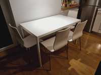 Stół Ikea Melltorp biały + krzesła