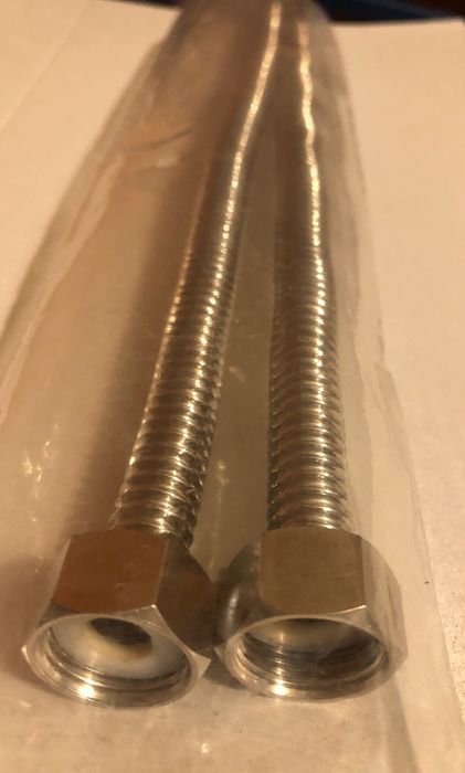 Komplet wężyków przyłączeniowych do baterii 3/8 ze stali nierdzewnej