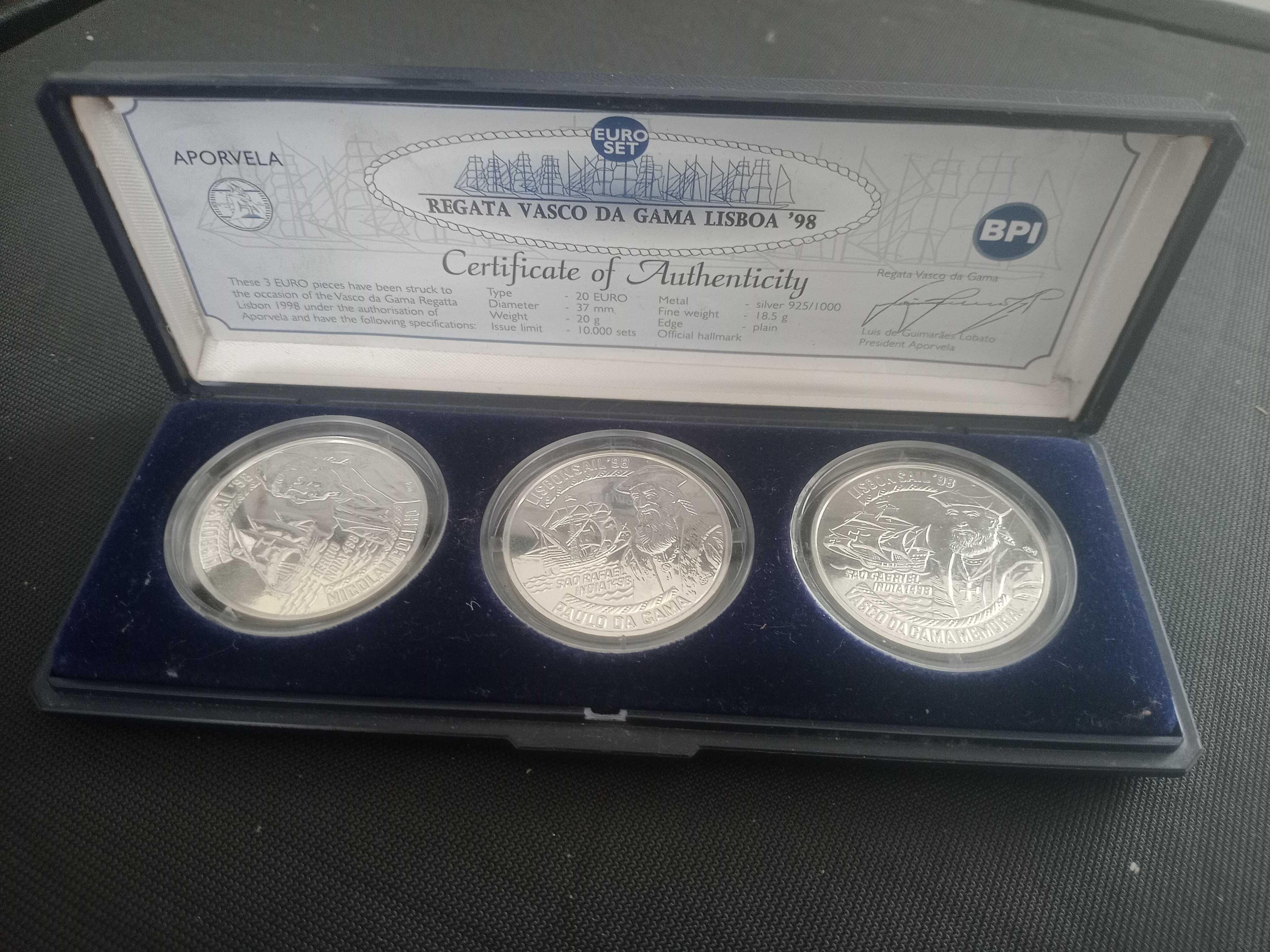 Moedas 20 euros prata proof