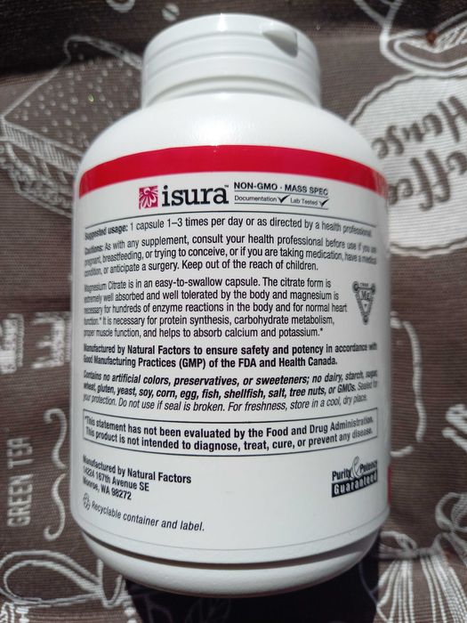 Цитрат магний 150 мг магнэ магній цитрат Natural Factor 90 180 360