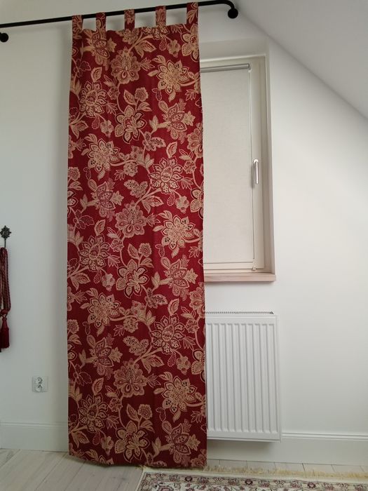 2x zasłona panel 3x lambrekin paisley boho hippie