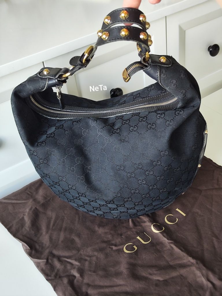 Gucci Hobo GG Half Moon Canvas  handbag сумка оригінал номерна, вінтаж