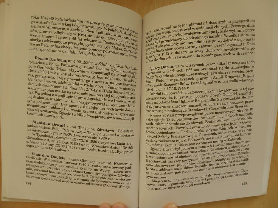 Słownik wychowawców i wychowanków szk średnich w Gorlicach 1939 - 1945